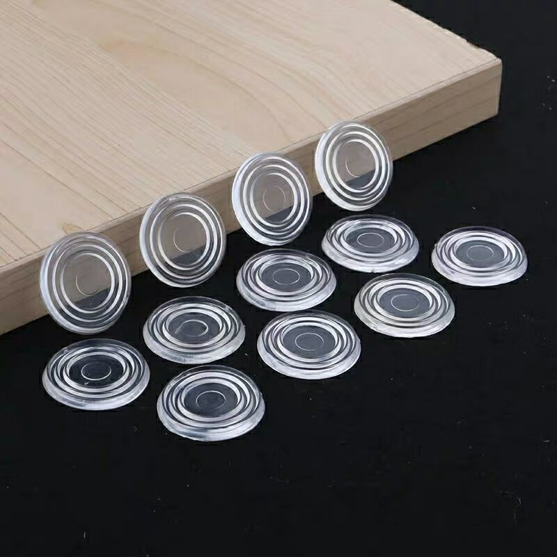 茶几玻璃防滑垫片钢化玻璃防滑胶垫透明桌面保护垫片 试用装小号5个