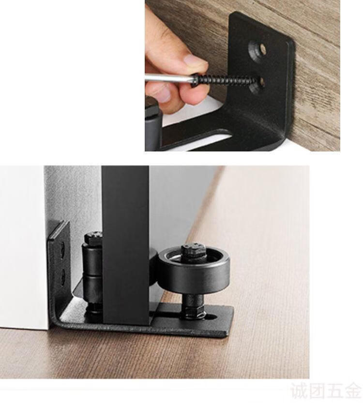 双滑轮止摆器限位定位器折叠门卫生间吊轨推拉配件地导轨八合一多功能