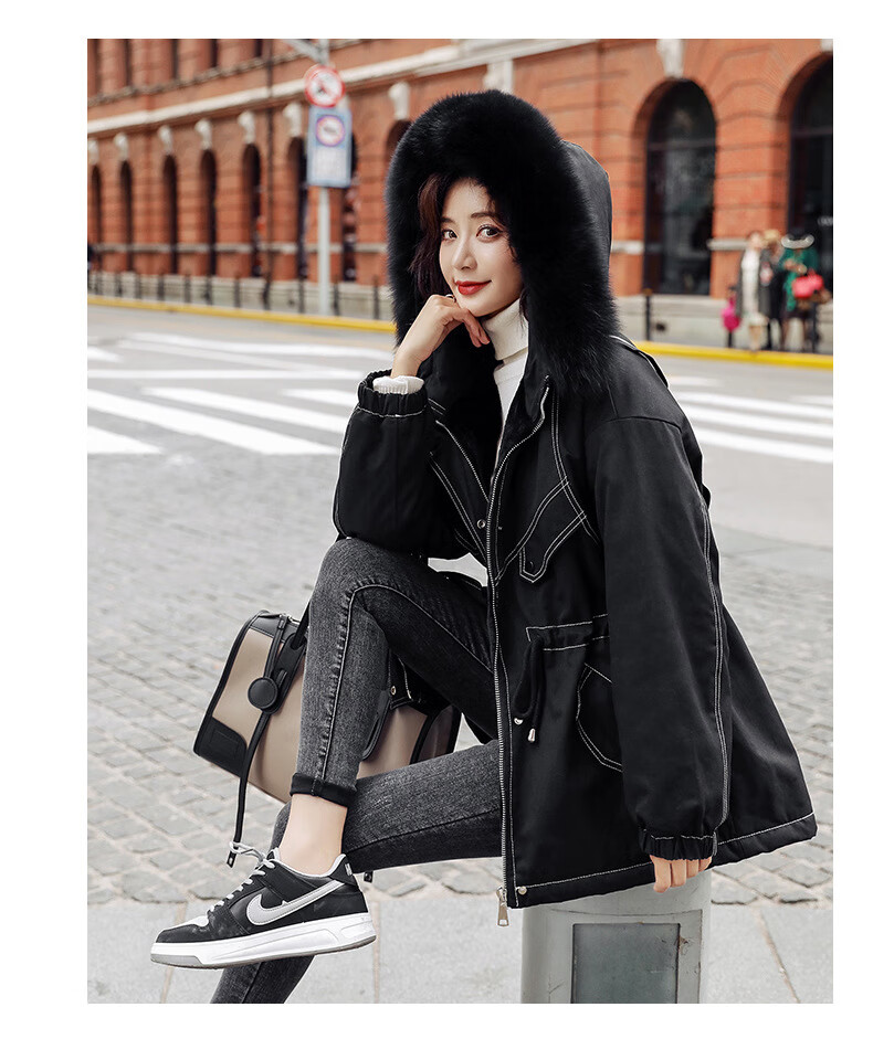 145cm150小个子矮个子小款夹袄派克服女短款2020冬季新款韩版宽松小