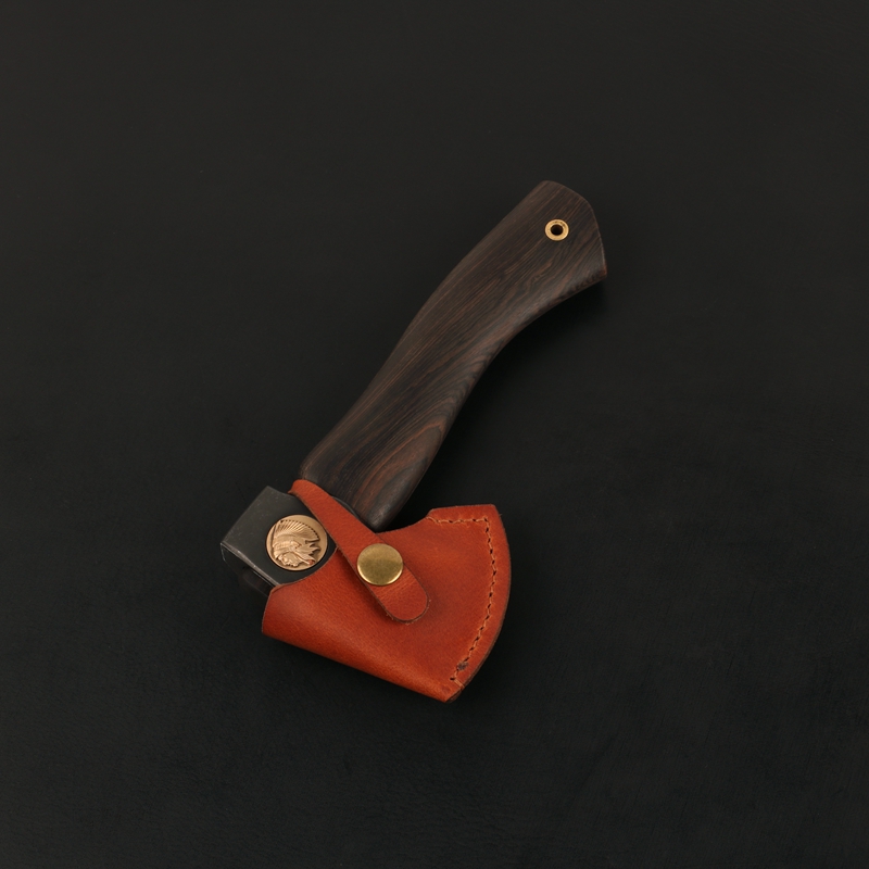 定制手斧edc随身户外小斧头帮道具440c钢制木柄小型迷你斧 小斧头