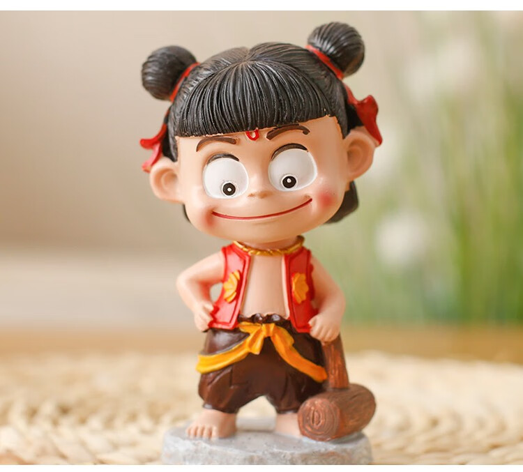 汽车摆件车载摇头公仔哪吒之魔童降世电影同款丧萌公仔玩偶网红车内