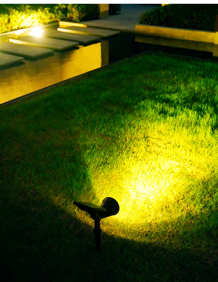 欧普侍太阳能草坪灯插地照射树灯led庭院户外防水超亮草坪射灯花园