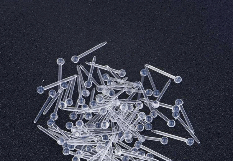 透明无菌消炎棒养耳针饰品防过敏消毒耳棒男女塑料耳钉火柴头黑色10