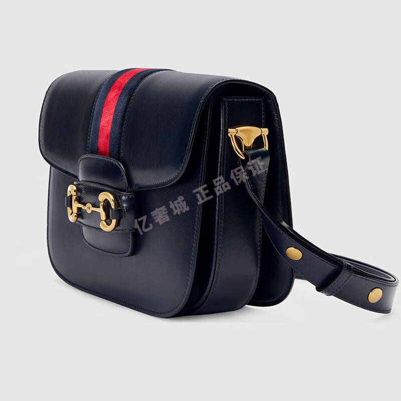 1955马鞍包小双g纹翻盖马衔扣单肩斜挎酷奇包包602204 白色1db0g 9022