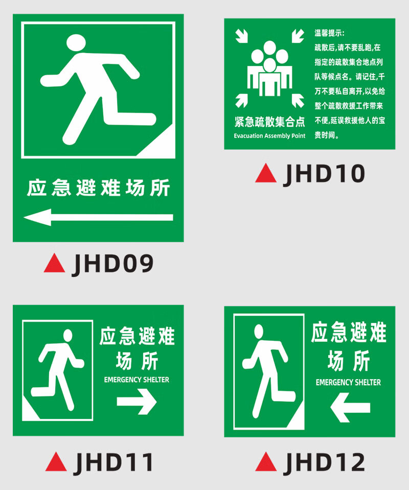 消防紧急集合点标识牌消防疏散集合点提示牌应急避难场所标示牌紧急