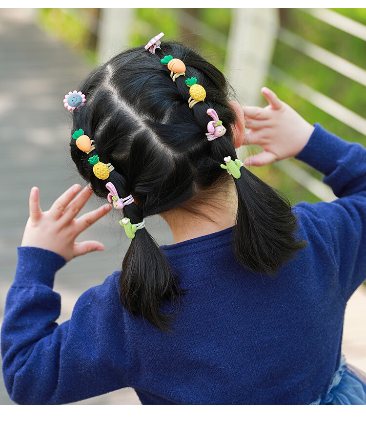 一岁多女宝宝扎头发圈 儿童发饰婴幼儿扎头发小皮筋不伤发发圈头绳