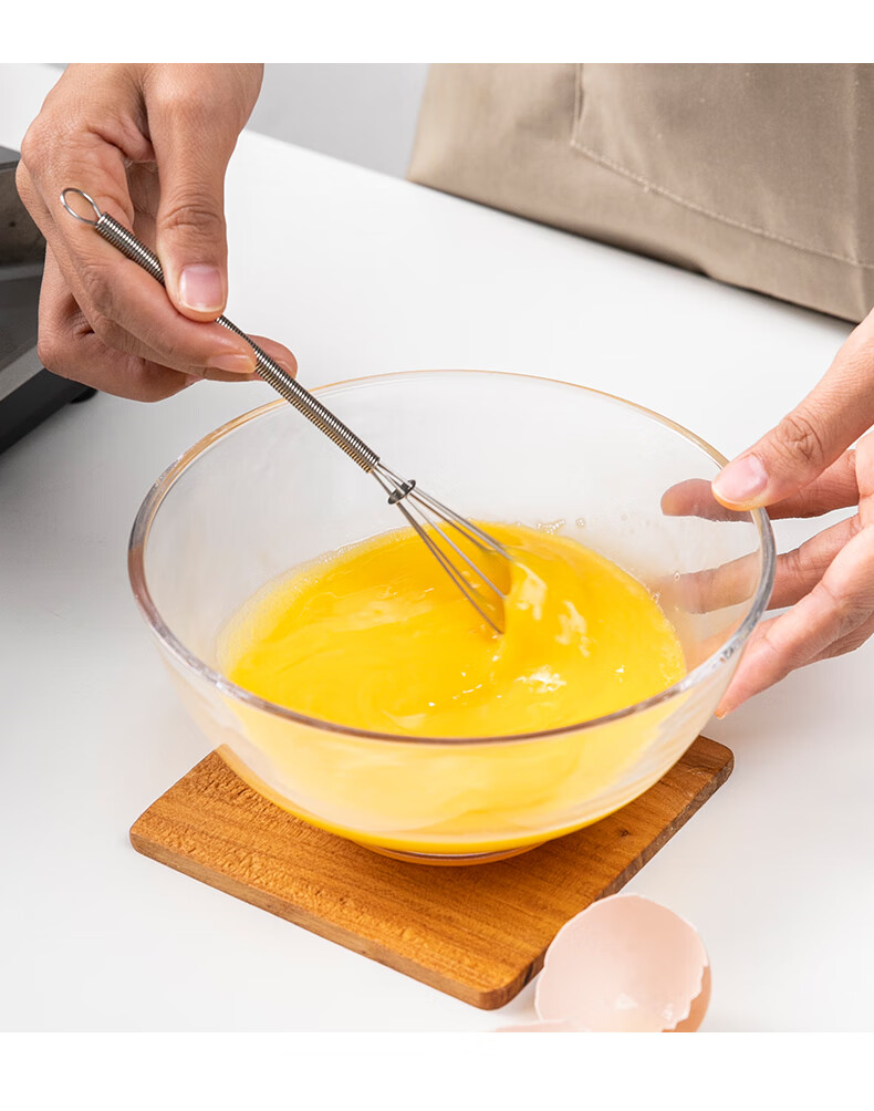 日本进口不锈钢打蛋器家用厨房手动打鸡蛋打发奶油搅拌棒不锈钢18cm