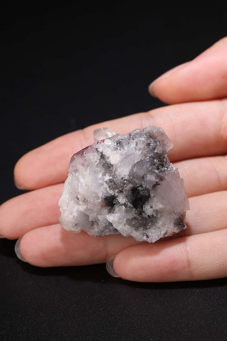 辰世原矿朱砂晶体矿标三收藏级辰砂石水晶工艺品玄关