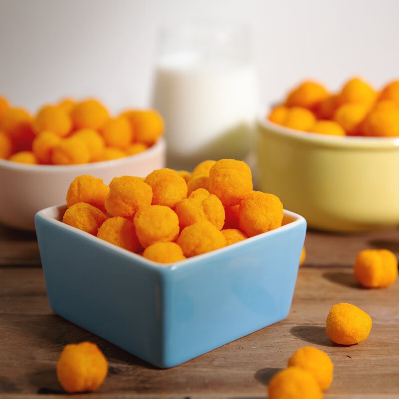 nobrand切达芝士球370g韩国进口膨大桶食芝士球203袋