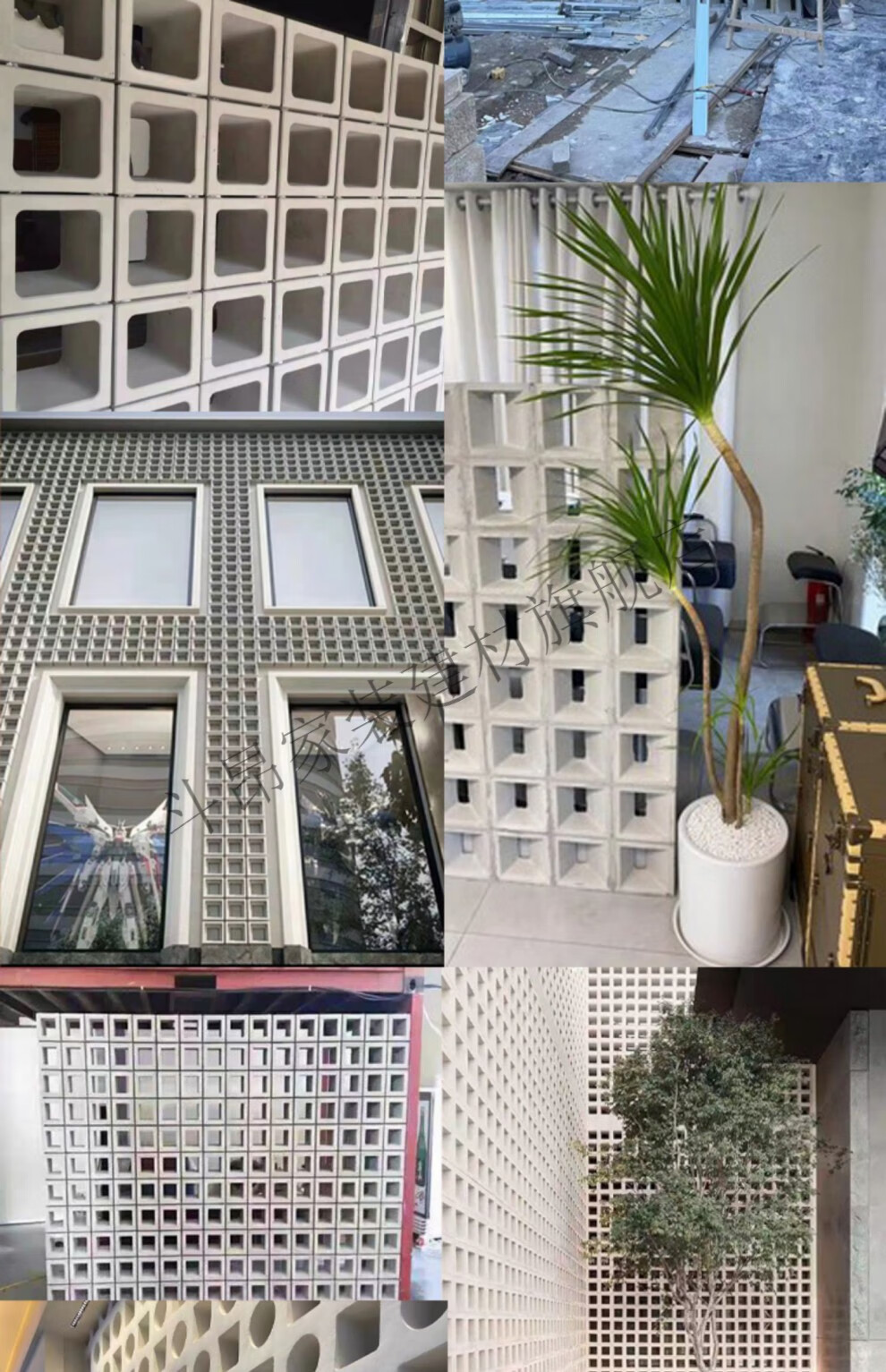 水泥空心砖艺术装饰单孔砖创意背景墙镂空砖块室内隔断多孔砖 样品专