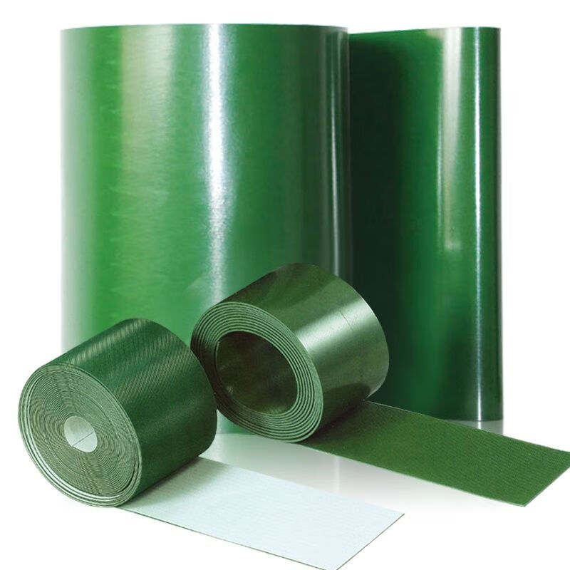 绿色pvc橡胶输送带25mm厚花纹平皮带流水线异形带加军绿色