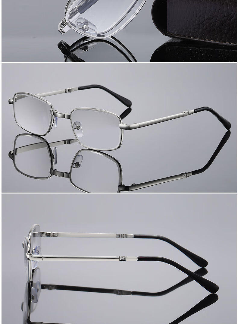 妸蕴水晶石老花镜水晶老花镜男女金属全框石头耐磨抗高清老花眼镜水晶