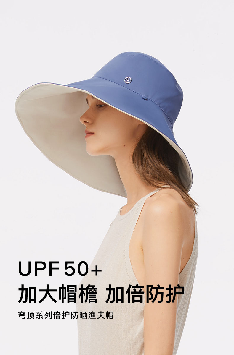 开车骑车韩版出游户外沙滩双面防晒渔夫帽子穹顶系列经典款雀茶色黑色