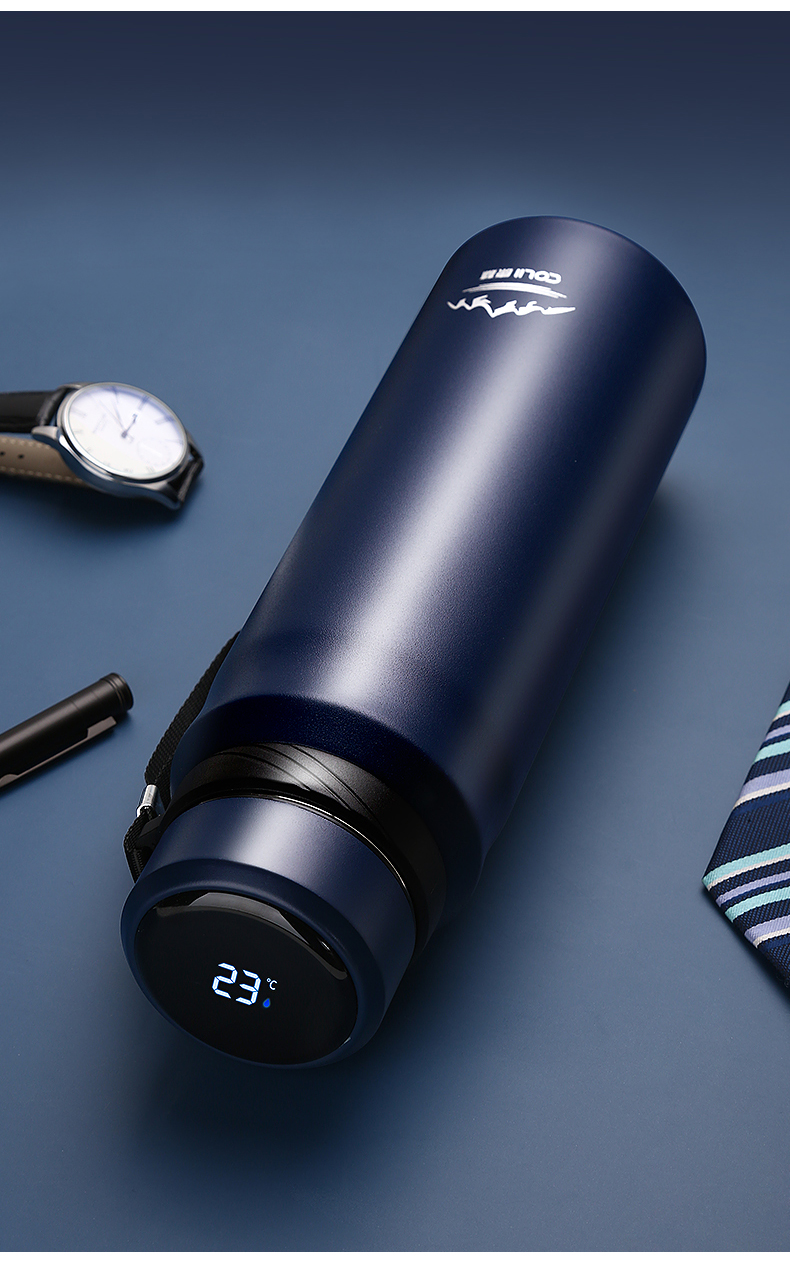 特百惠tupperware同款大容量304不锈钢保温杯15l便携户外智能温度全钢