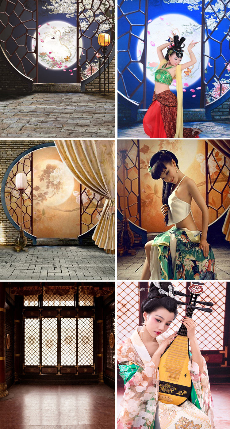 直播背景布古装3d古风主题拍照背景墙网红古典舞蹈拍摄背景布 gc-3553