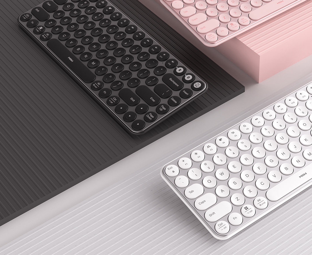 【95新】小米米物双模无线蓝牙键盘mwxkt01双系统适配苹果华为笔记本