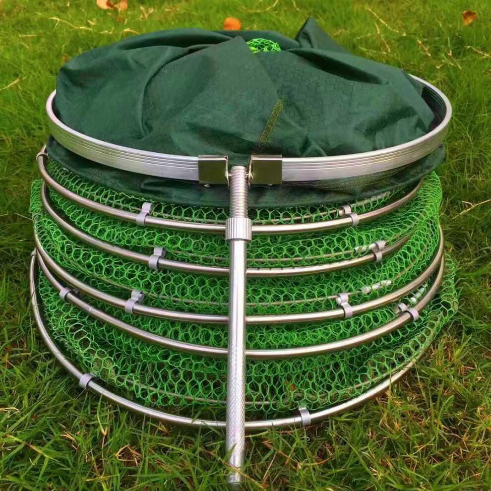 f钓鱼鱼护网兜护鱼包渔护装鱼袋折叠多功能加厚速干鱼网兜音然双钢圈