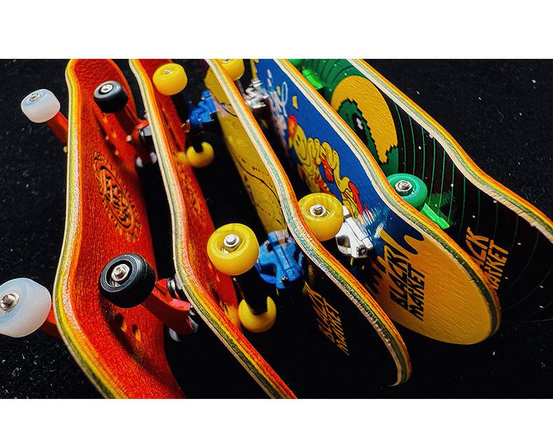 2022新款专业枫木手指滑板blackmarketx翻联名款滑板翻team枫木手指