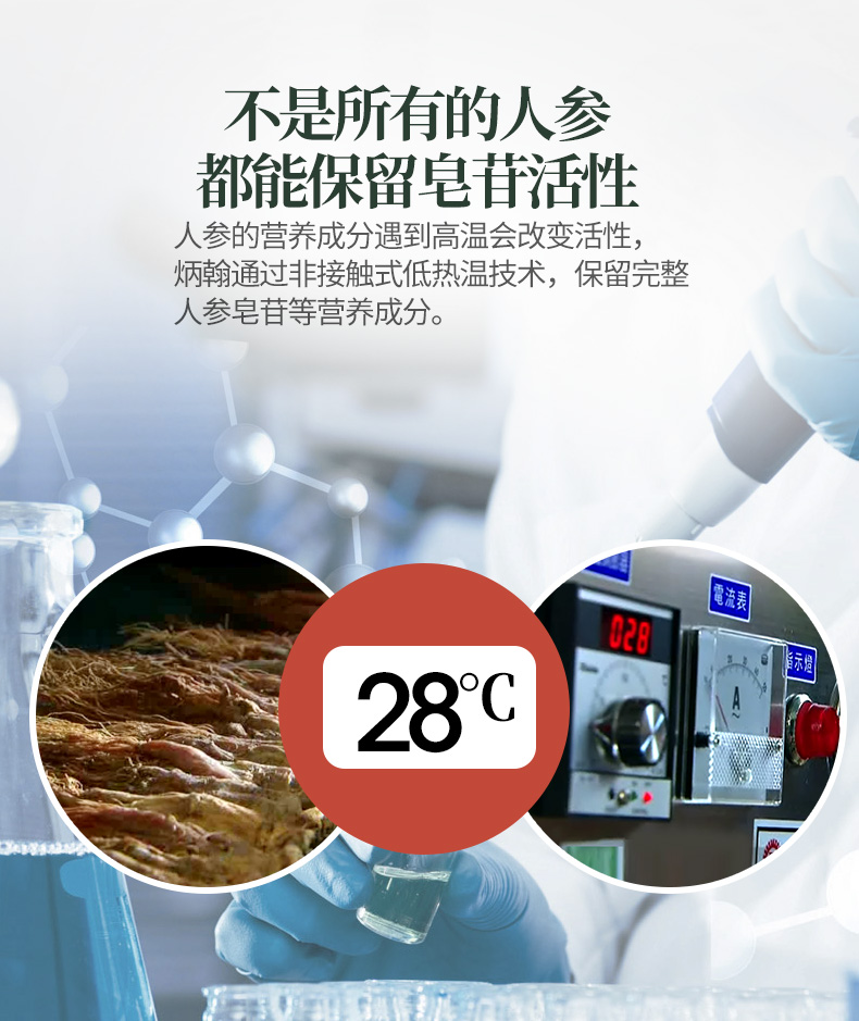 台湾炳翰人参粉长白山人参皂苷粉增强免疫力滋补保健品送礼盒 5瓶组合