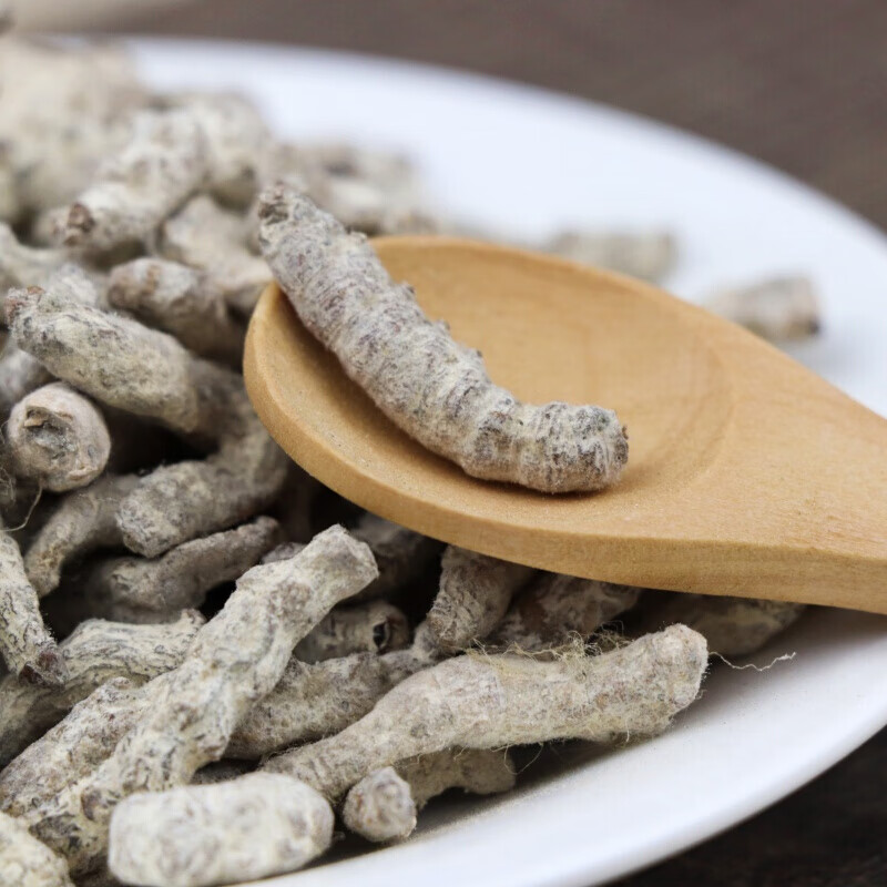 特级白僵蚕中药材250克食用天虫姜蚕白僵虫姜虫可磨粉散装 白僵蚕100g