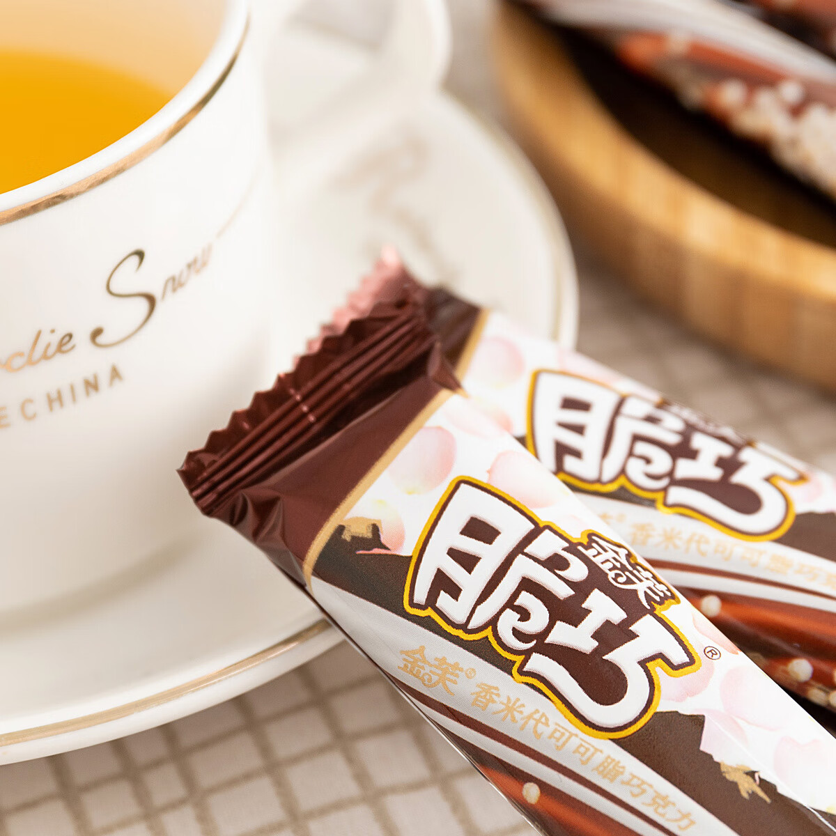 玉泉韵香米巧克力脆巧160克可可脆米棒朱古力夹心儿童休闲小吃三盒60