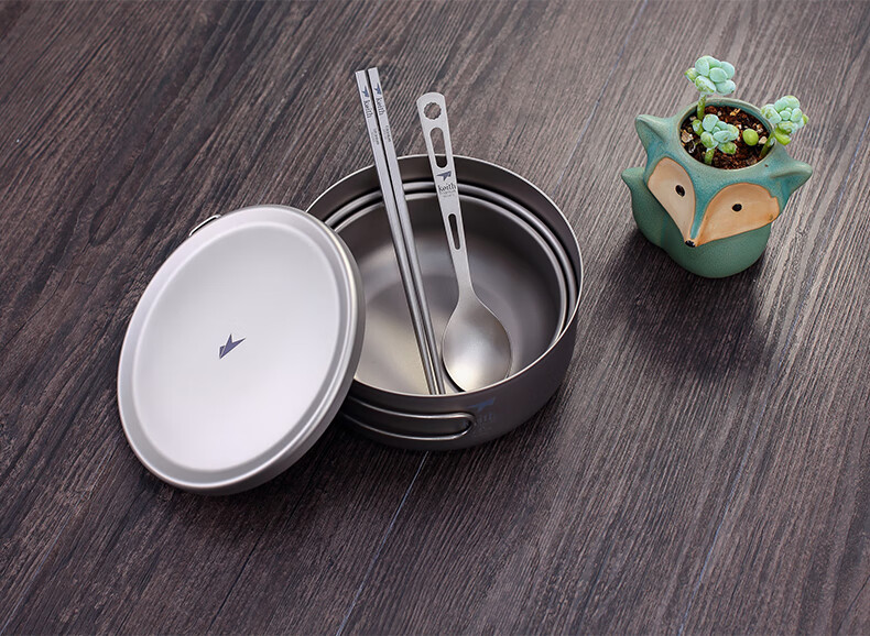 钛合金饭盒keith铠斯户外便携饭盒野外凯斯纯钛锅具餐具钛合金野炊