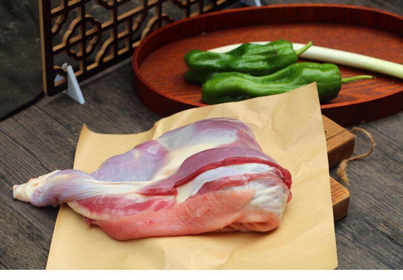 宓蝶 清真河南羔羊腩 现宰鲜羊腩 带皮羊腩 羊肚腩 羊腹肉 带皮鲜羊肉