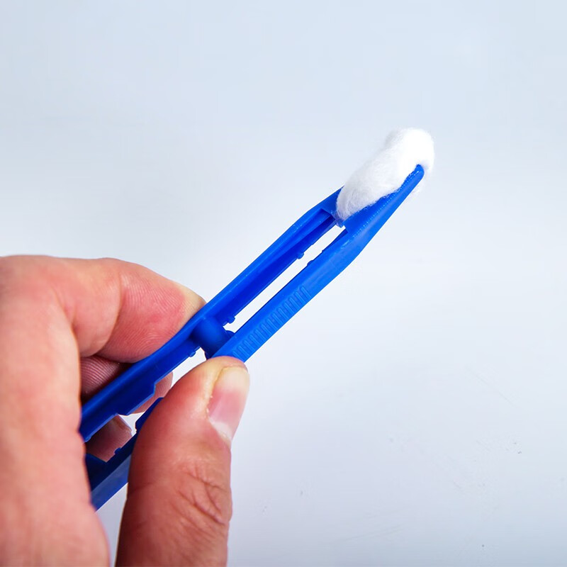 一次性塑料镊子医用酒精棉球碘伏消毒敷料换药夹子100只y型白色1支带