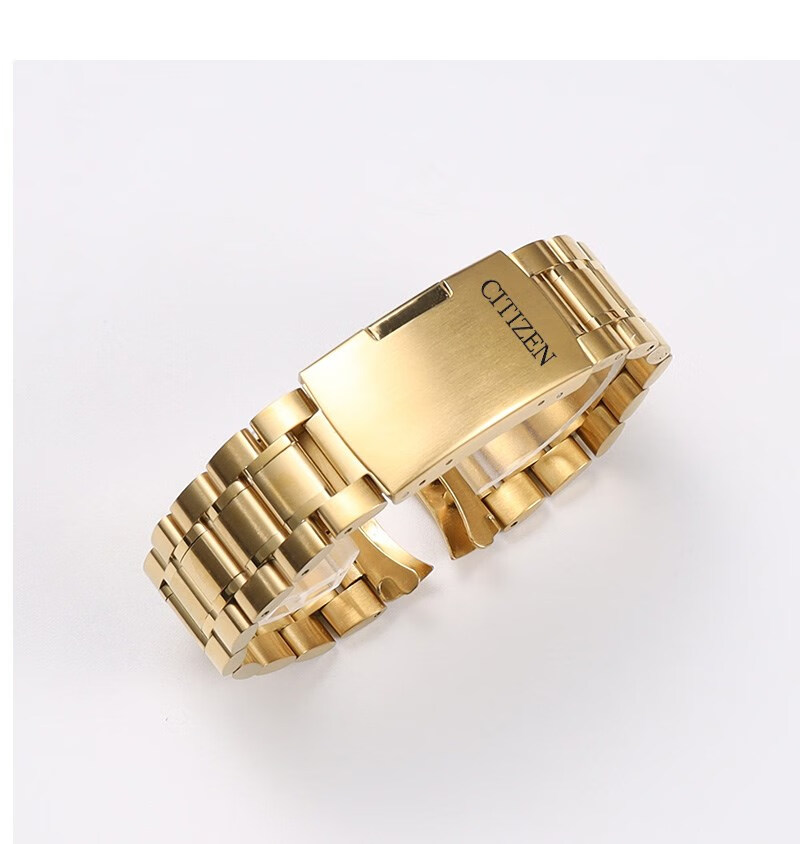 西铁城citizen表带钢带适配光动能机械表折叠扣男士精钢表链 以上尺寸