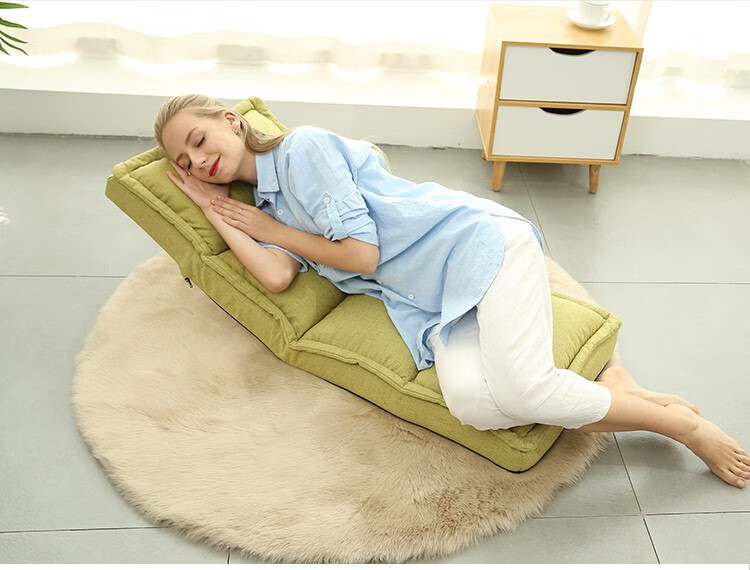 床上躺椅无腿靠背椅折叠懒人沙发网红款单人榻榻米卧室阳台床上看书