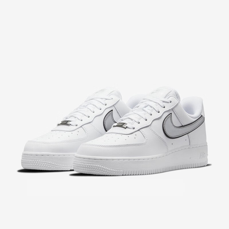 耐克nike女鞋air force 1 low纯白银钩 空军一号af1 低帮休闲板鞋 dd