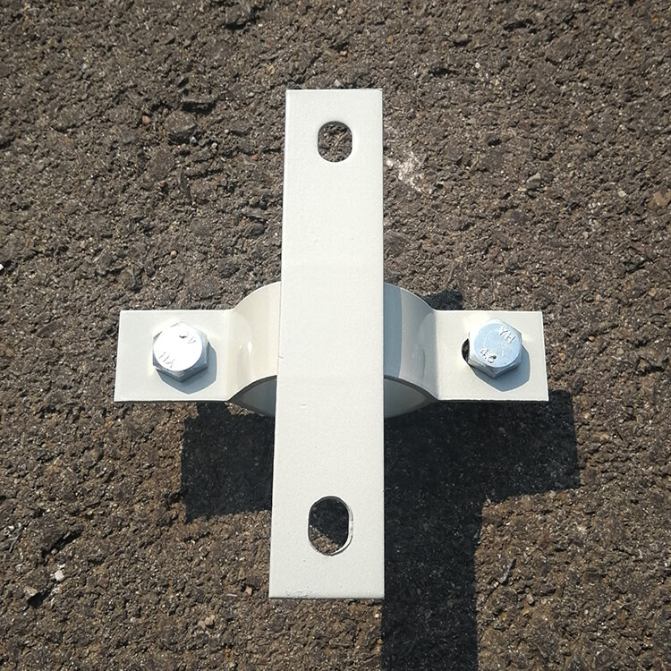 30*3mm厚十字形抱箍立杆电线杆铁钢管圆柱支架紧锁固定卡子 直径40mm