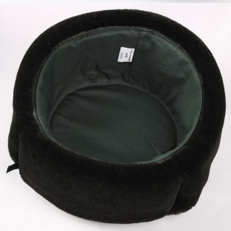 雷锋帽男温区栽绒帽加厚冬季火车头棉帽防风挡雪护耳执勤防寒帽寒区皮