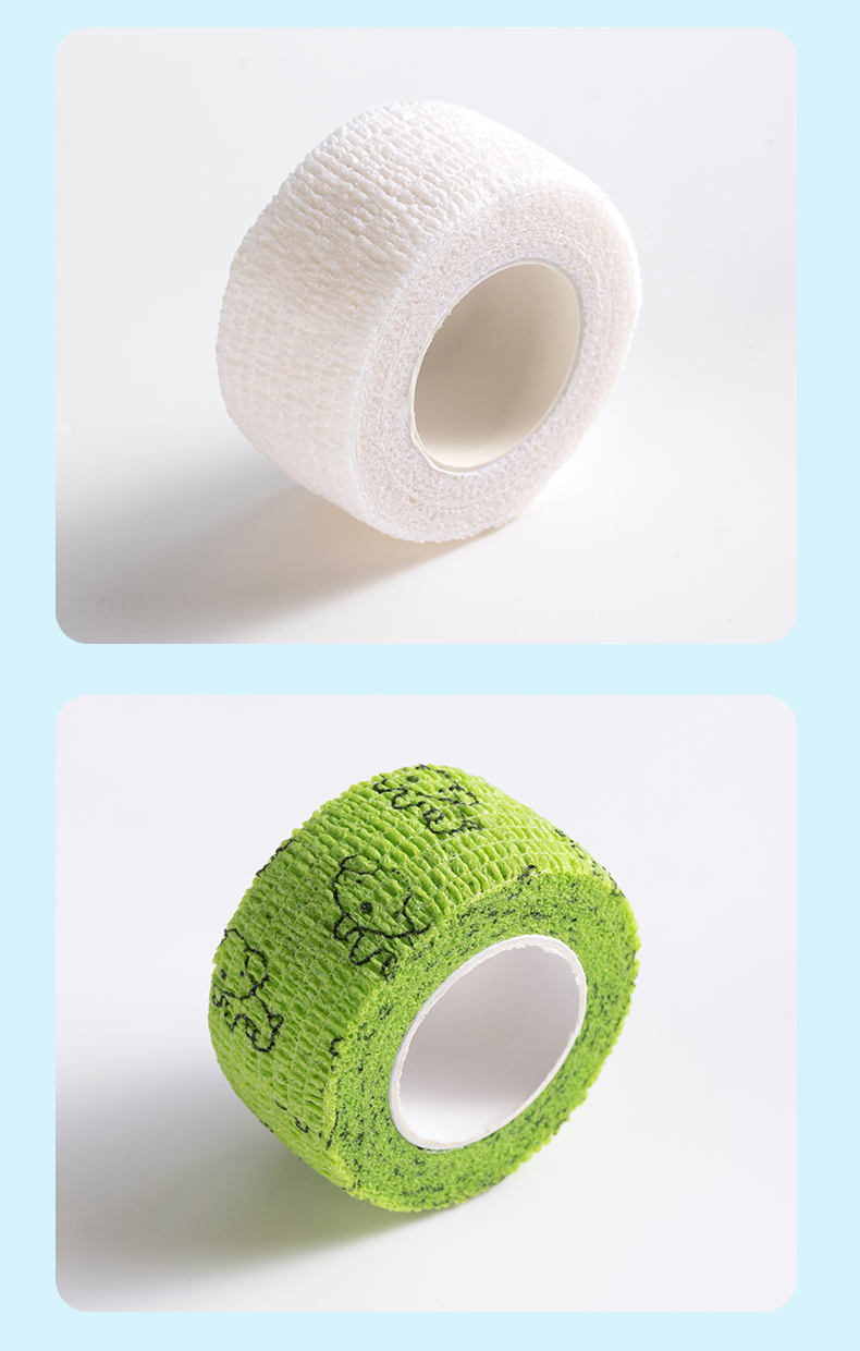 361度护指绷带写字手指绷带学生防磨防茧可爱缠手自粘ins保护套蓝色长