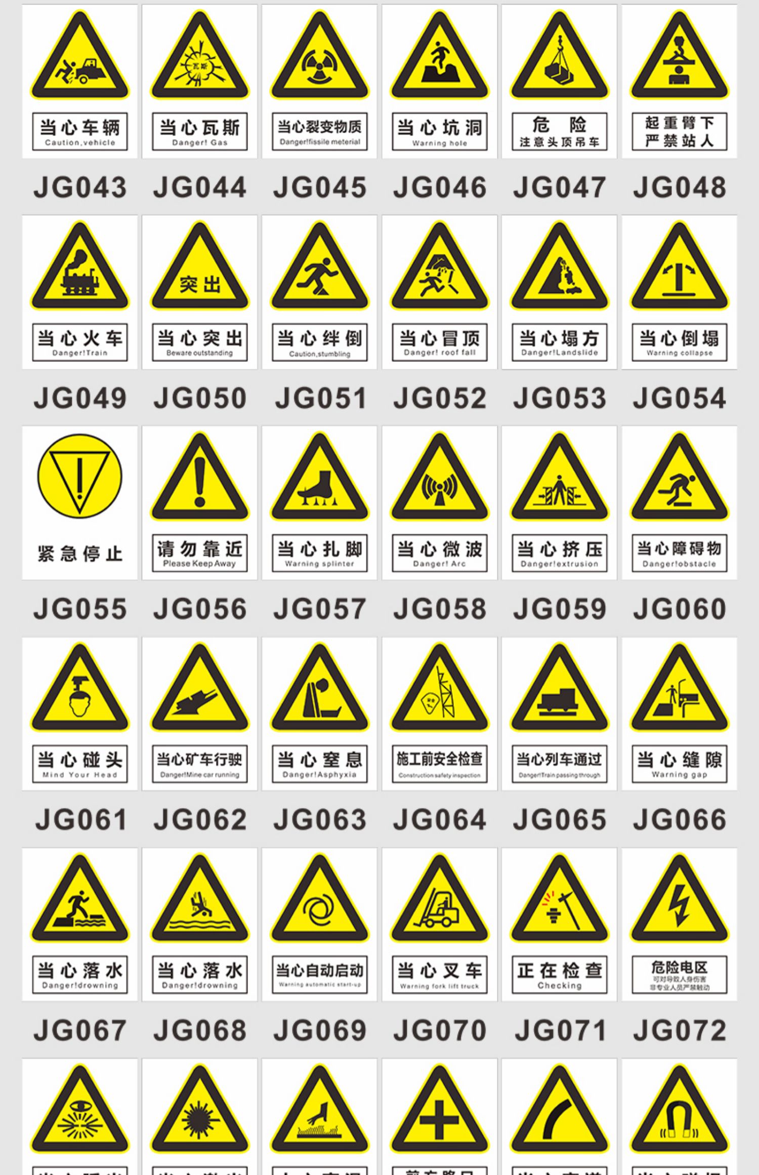 安全警示牌全套注意安全标识牌有电危险用电力安全警告标志工地工厂
