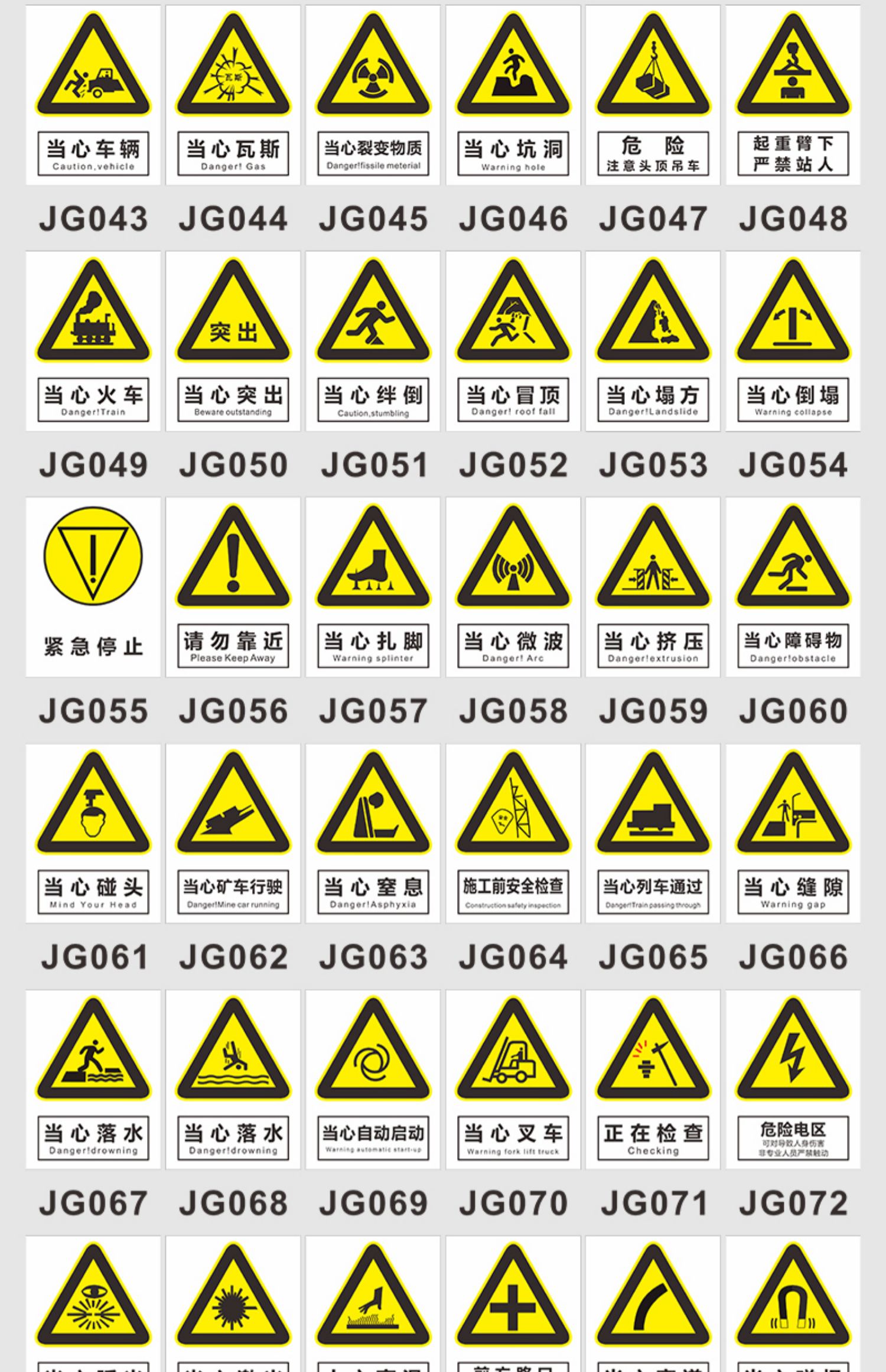 安全警示标识包括图片
