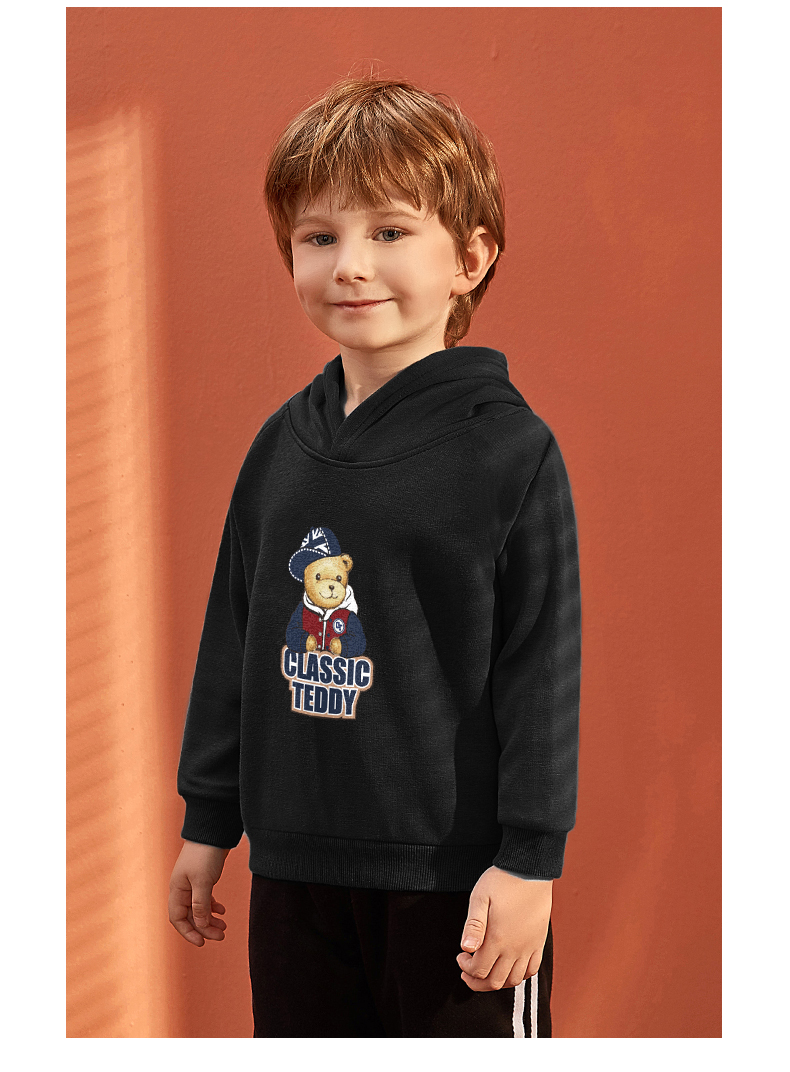 精典泰迪classic teddy童装儿童加绒连帽卫衣男女童保暖上衣中小童
