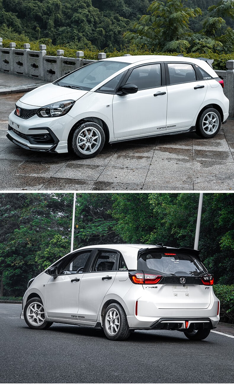 沃车沃适用于本田2021款新飞度包围改装保险杠四代gr9外观爆改前后唇