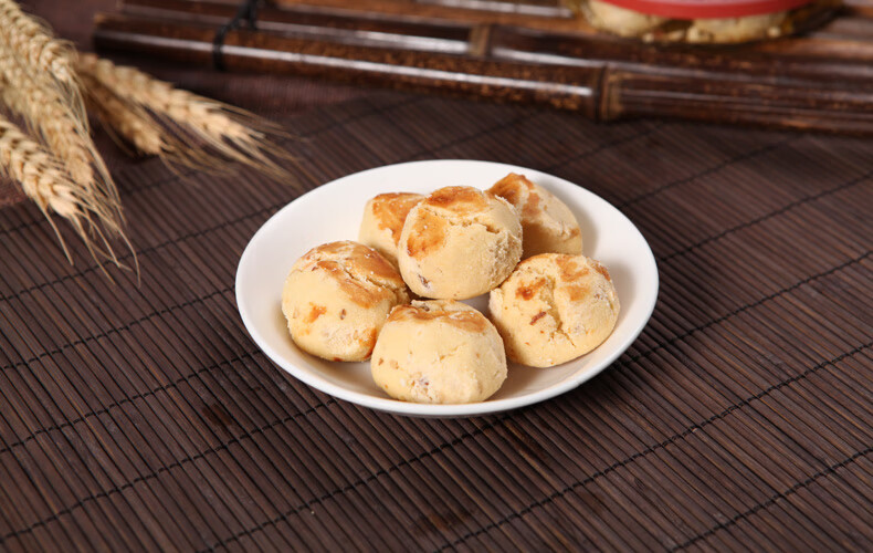 上海可发上海特产一口酥花生芝麻椒盐味传统老式糕点下午茶点心300g