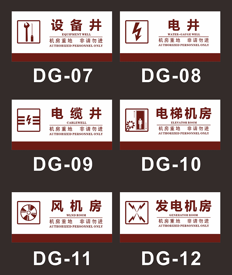 梦倾城强电井弱电井标识牌机房重地闲人免进电缆井管道井消防安全警示