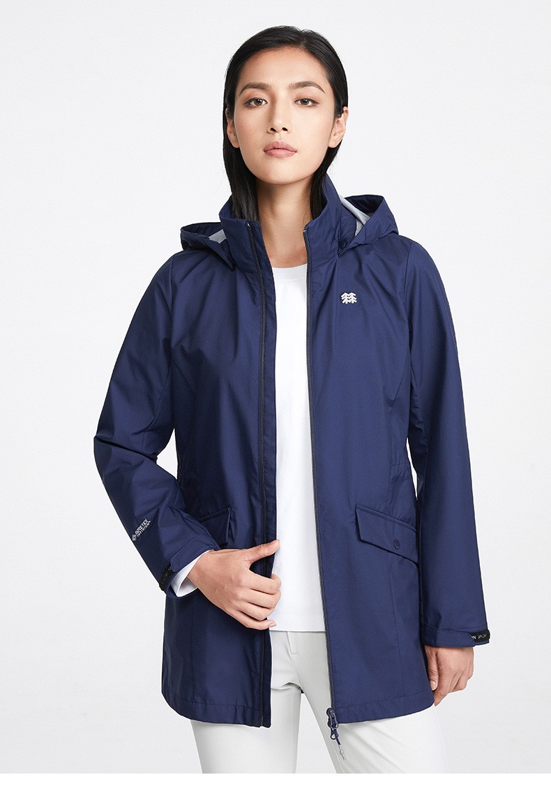 kolonsport/可隆冲锋衣 女子户外春秋款戈尔中长防风防泼水夹克gore