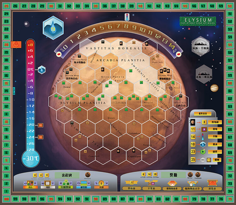 改造火星基础含扩展桌游卡牌游戏火星球殖民金星扩展火星地图扩展改造