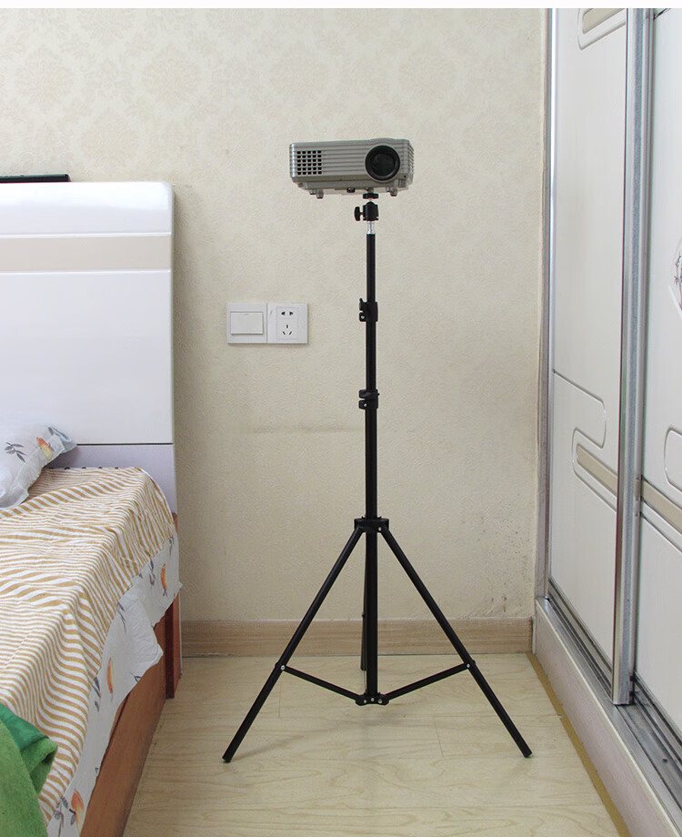 投影机架子支架投影仪落地三脚架家用床头托盘带云台折叠便携移动17米