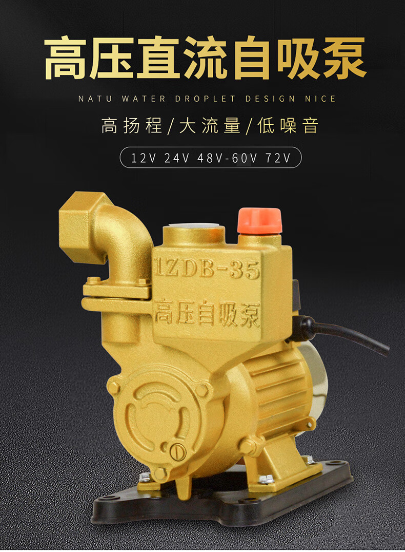 直流抽水机家用12v24v48v60v72v抽水泵水井便携式小型自吸泵 48v