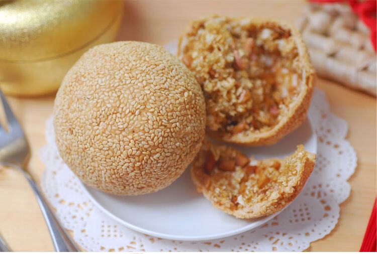 龙江煎堆袋装正宗广东传统贺年食品香脆爆米花龙江煎堆油炸包装200g