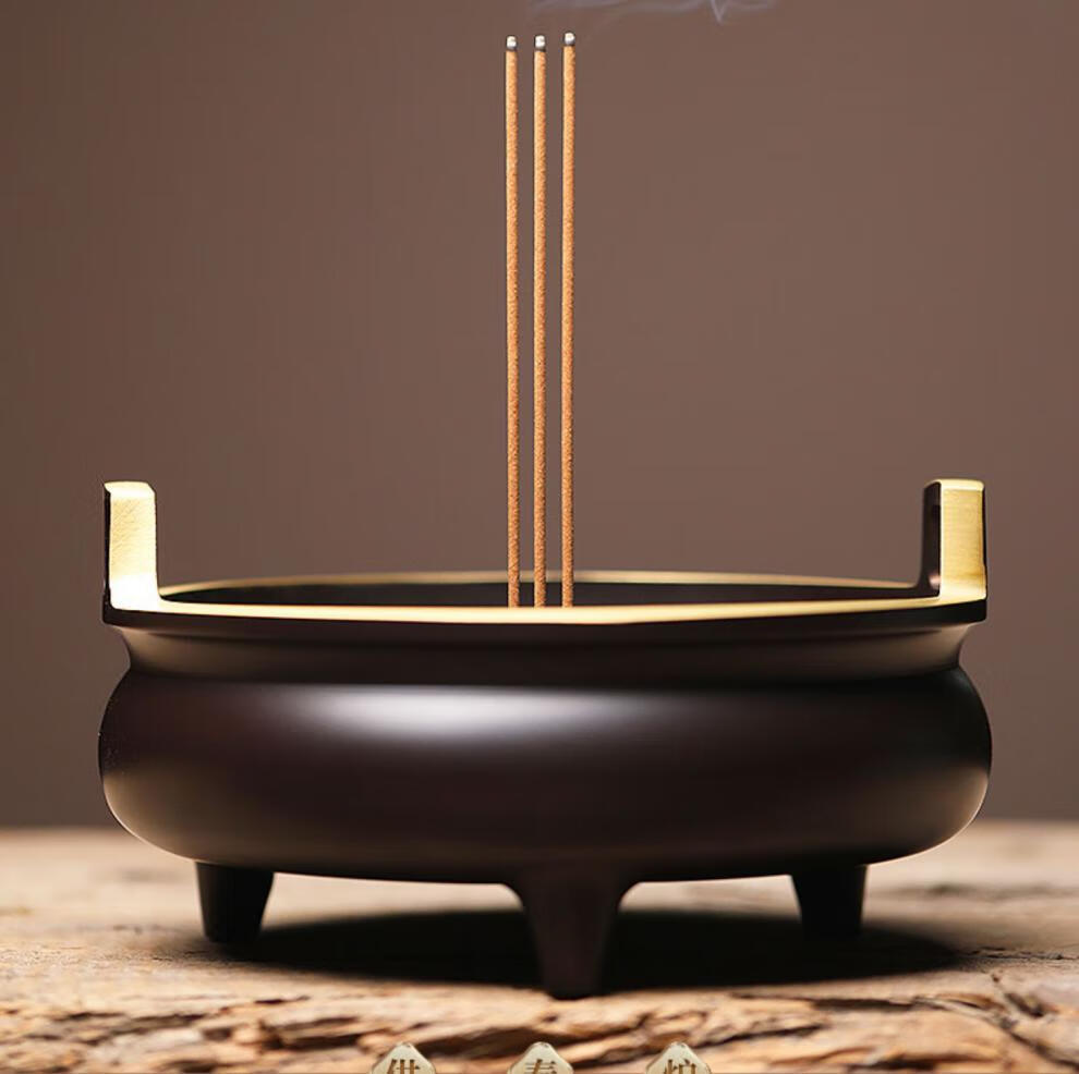 小米mi生态米家通用大号宣德炉纯铜香炉家用室奉供佛焚香炉线香炉香薰