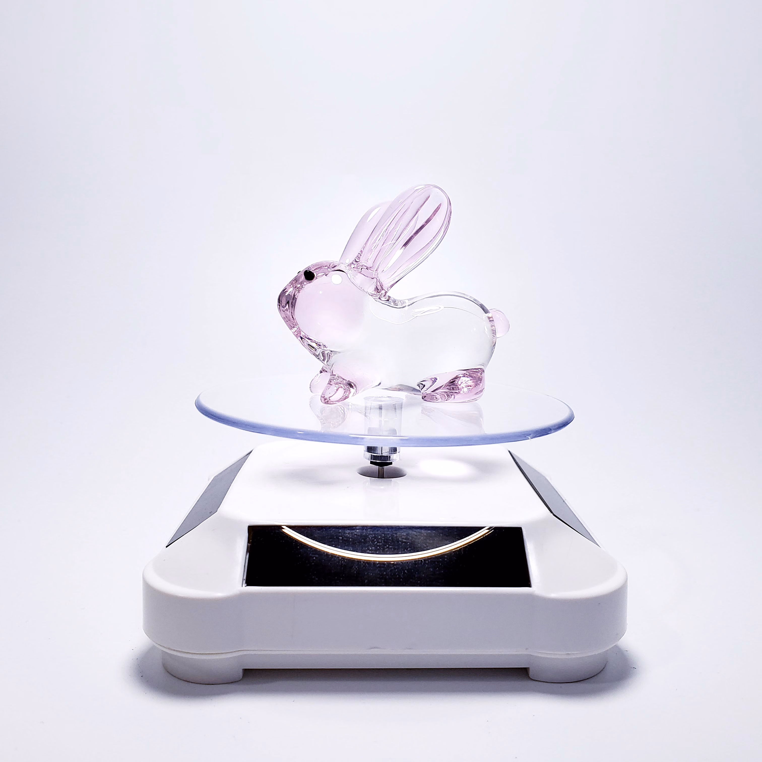 琉璃小兔子摆件 玻璃生肖兔子可爱生日礼物水晶动物小号摆件创意手工