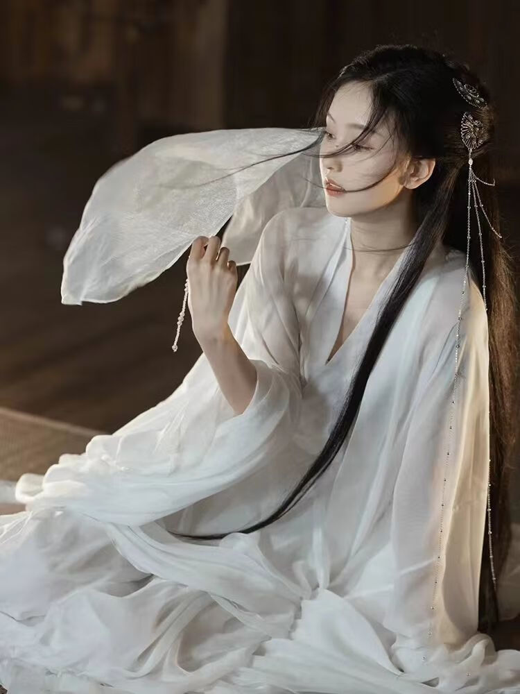 oiuo汉服女仙古装魏晋制大袖衫古代衣服便宜薄款飘逸显瘦清冷风夏季