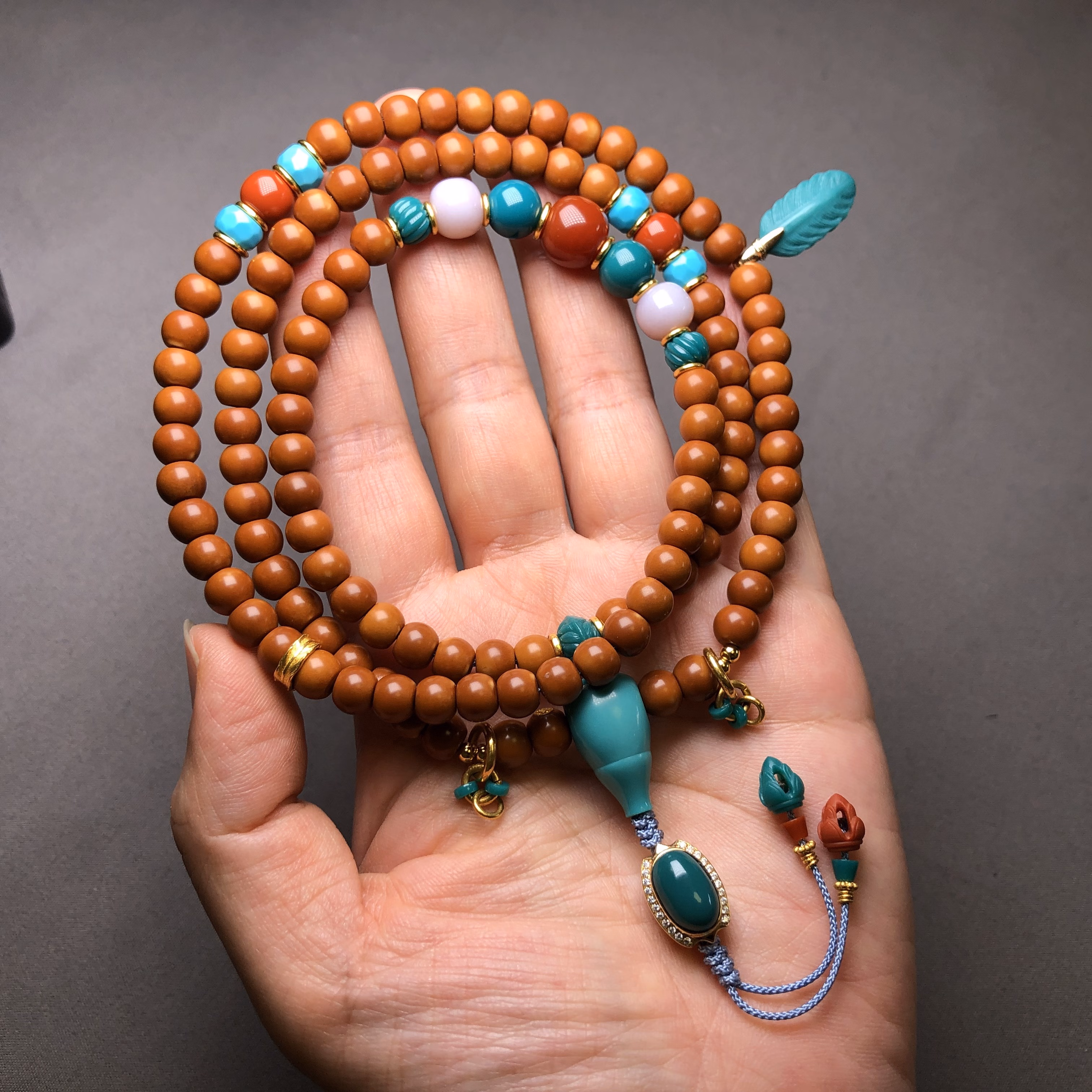 【燃物出品】精品天然橄榄核核尖手串手工打磨清水核  v 17301207718