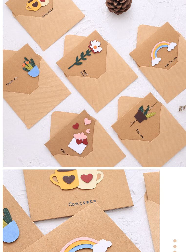 圣诞贺卡 圣诞节贺卡定制创意邀请函小卡片感恩祝福生日立体心愿卡